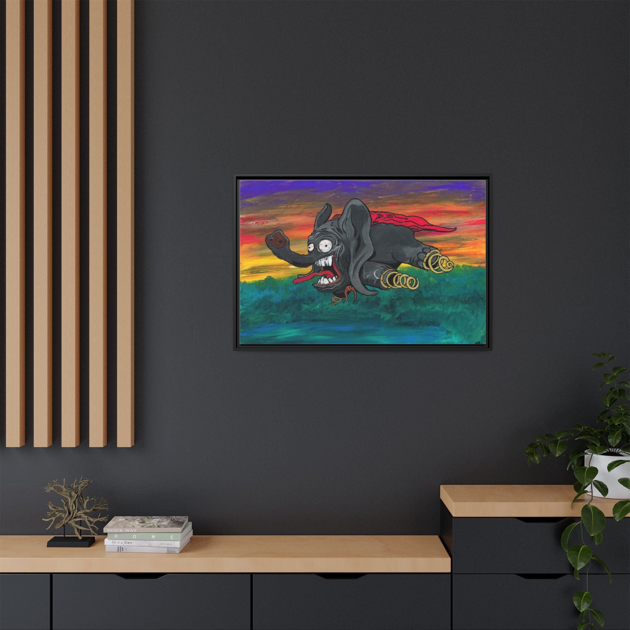 Dumbo Matte Framed Canvas — by Larry White