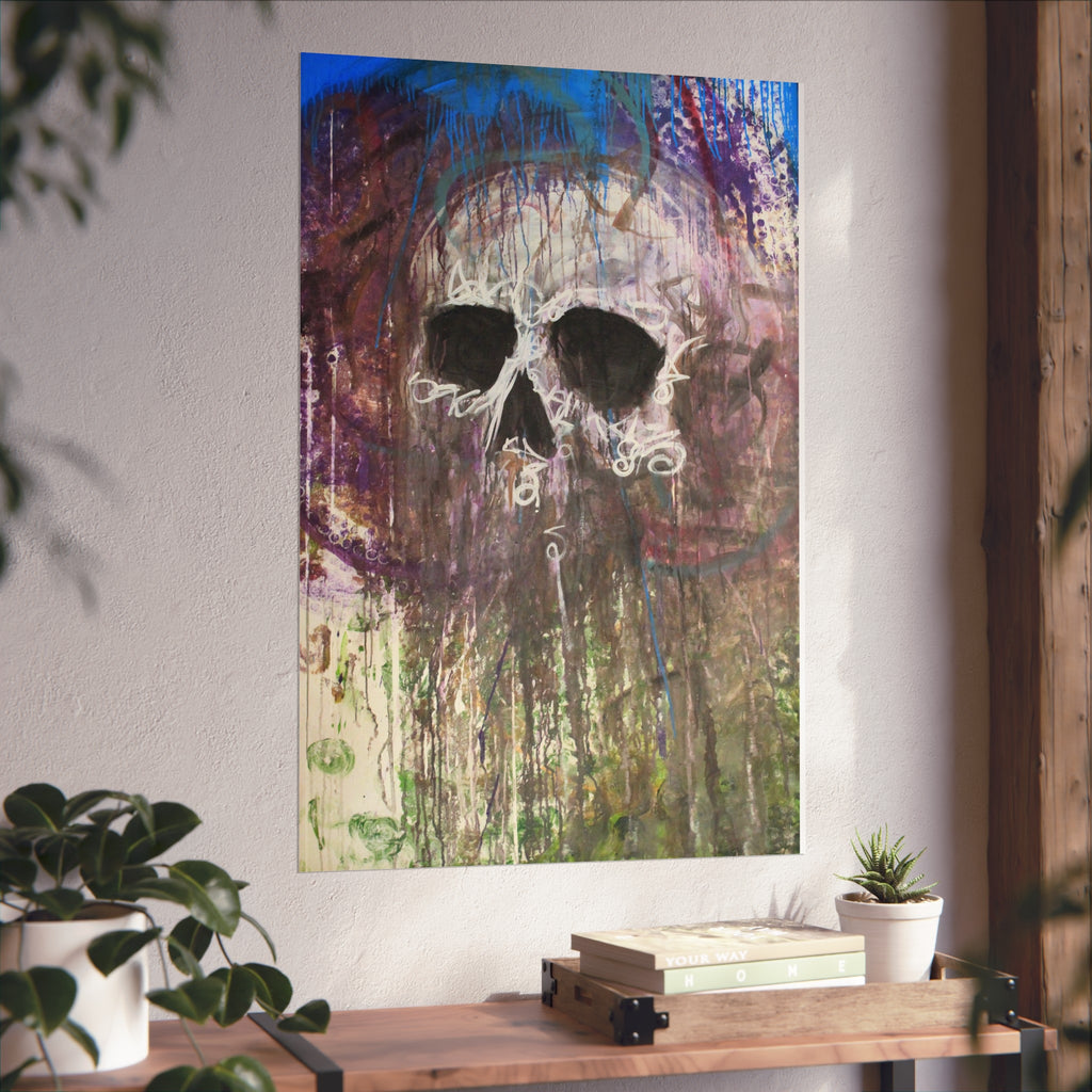 Arctic Skull Fine Art Poster — "Arctic" by Larry White (Mixed Media)