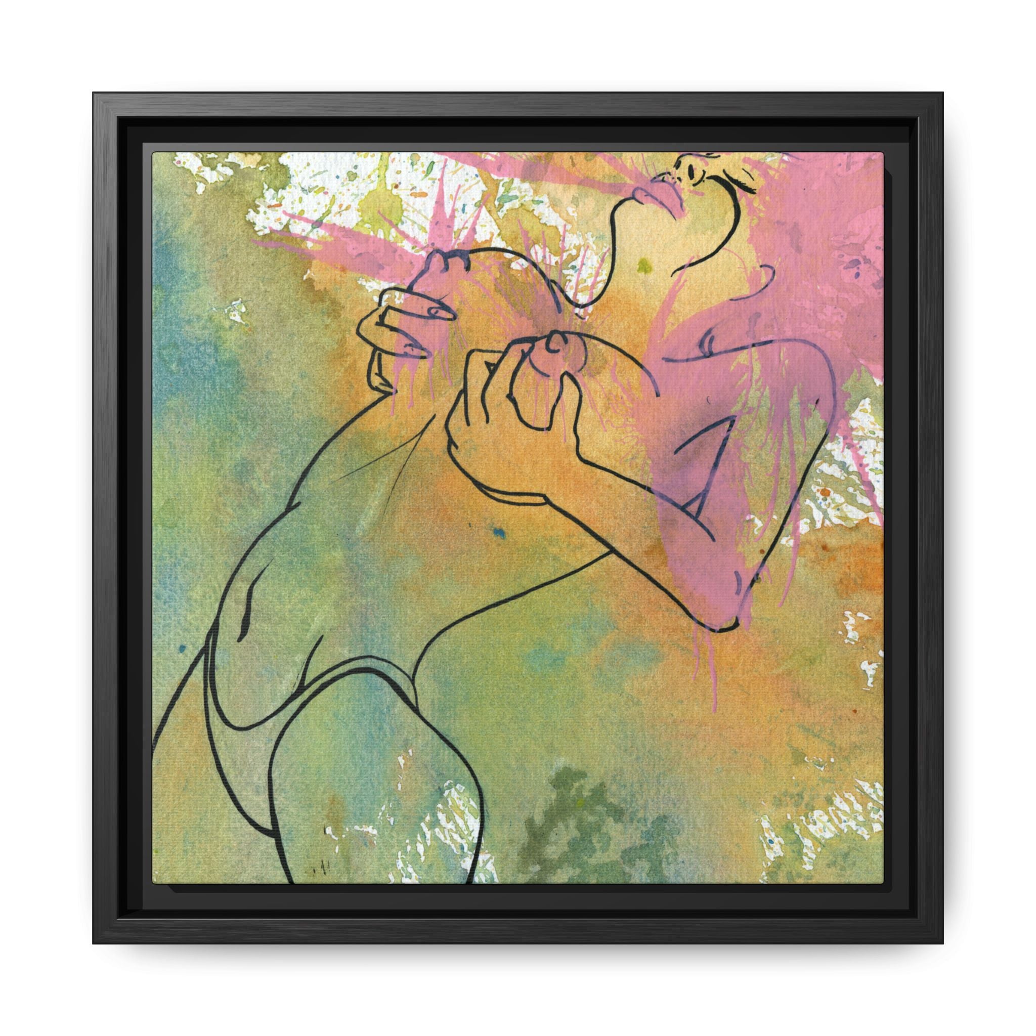 "Pinking" Canvas Framed print By Larry White