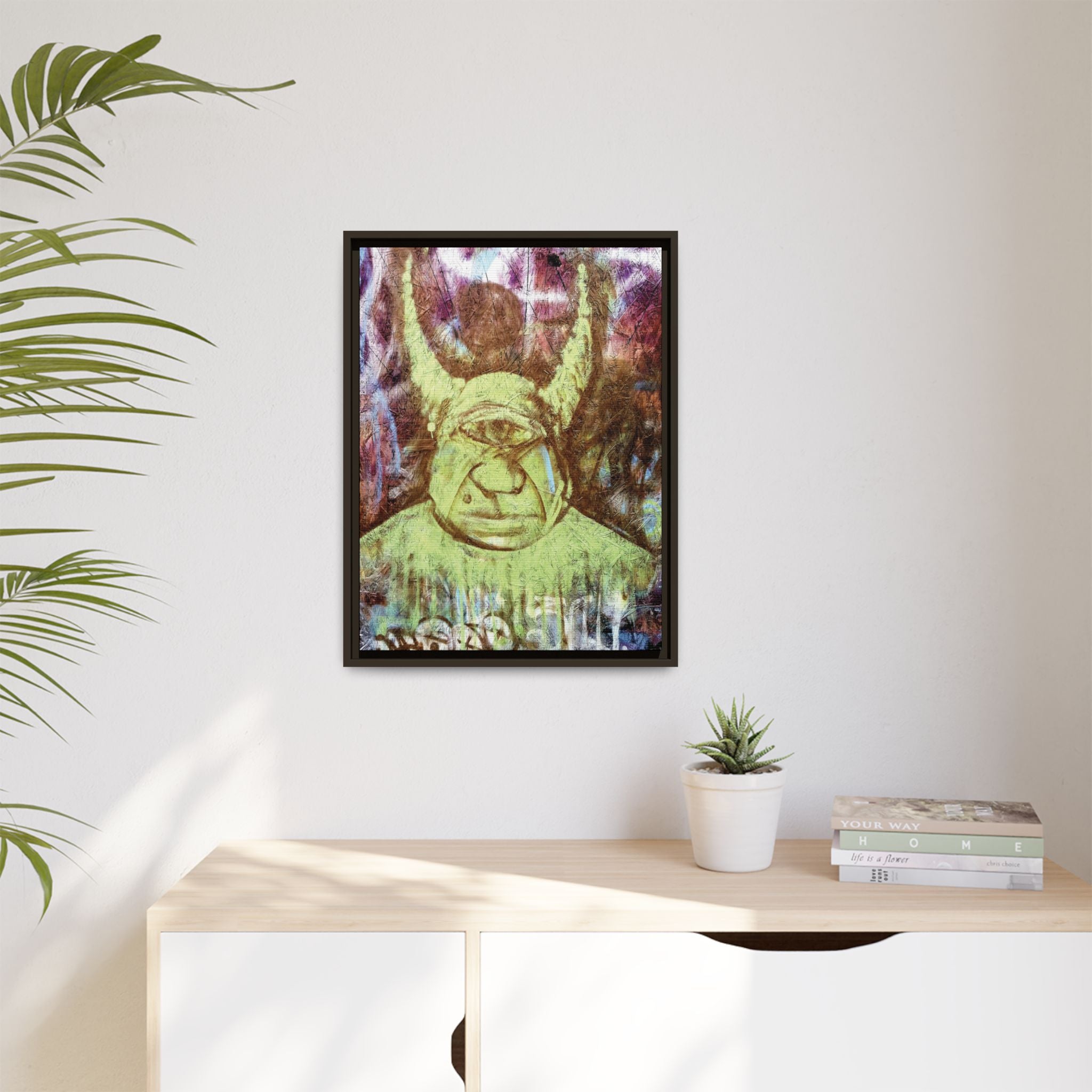 Cyclops Viking Art Print canvas print by Larry White