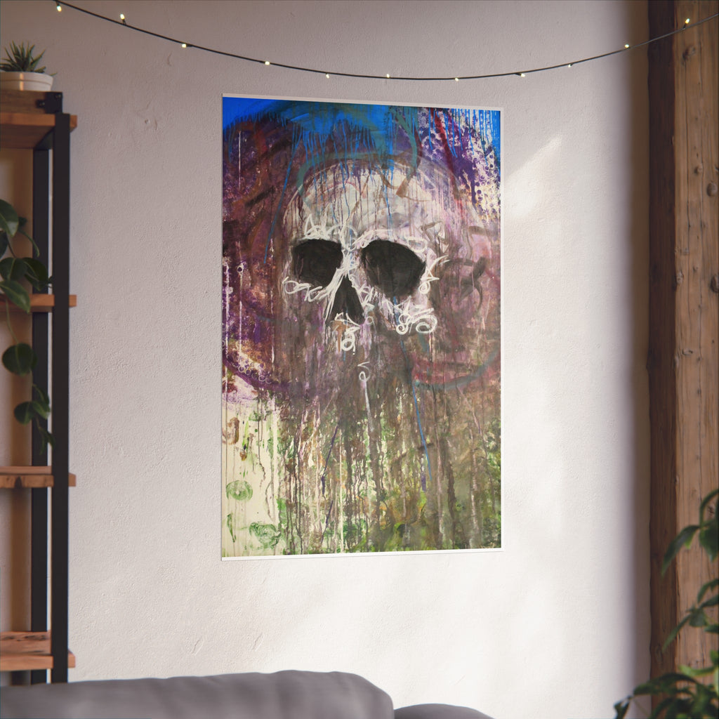 Arctic Skull Fine Art Poster — "Arctic" by Larry White (Mixed Media)