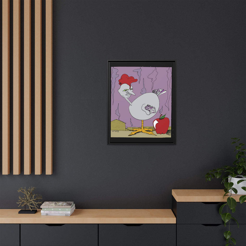 "Ass apple" Framed Canvas Art by Larry White
