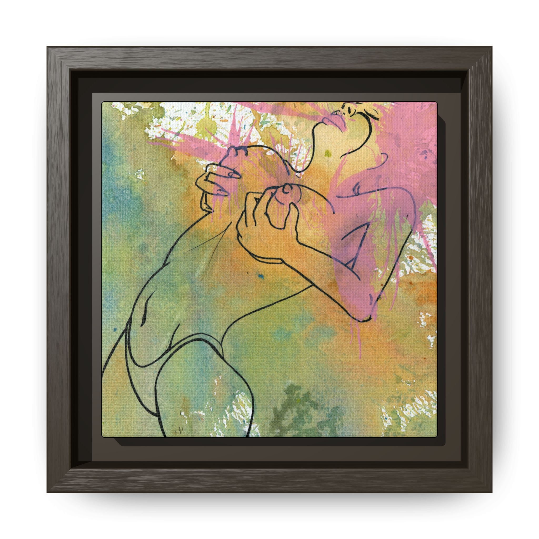 "Pinking" Canvas Framed print By Larry White