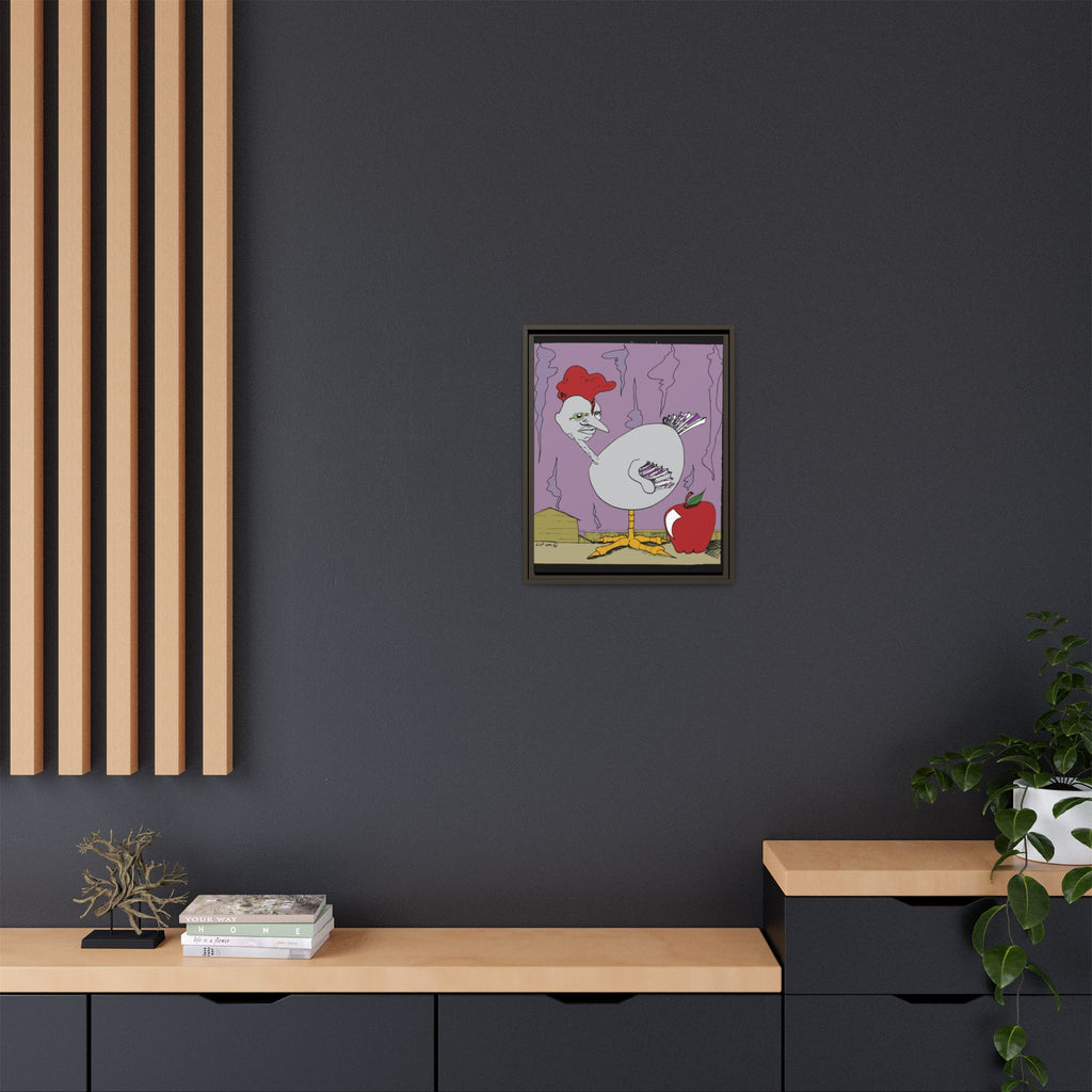 "Ass apple" Framed Canvas Art by Larry White