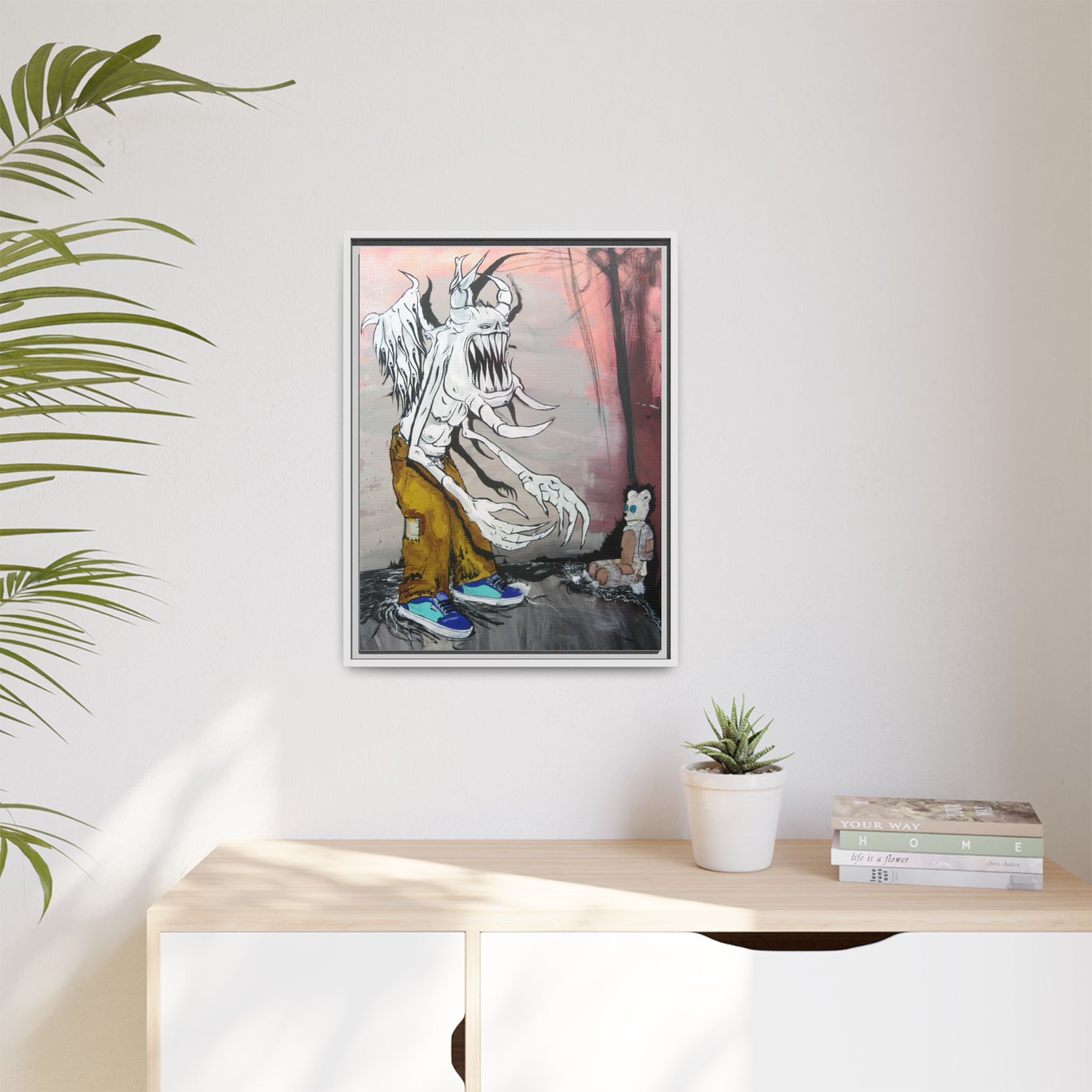 "Boogieman in slacks canvas Print by Larry White