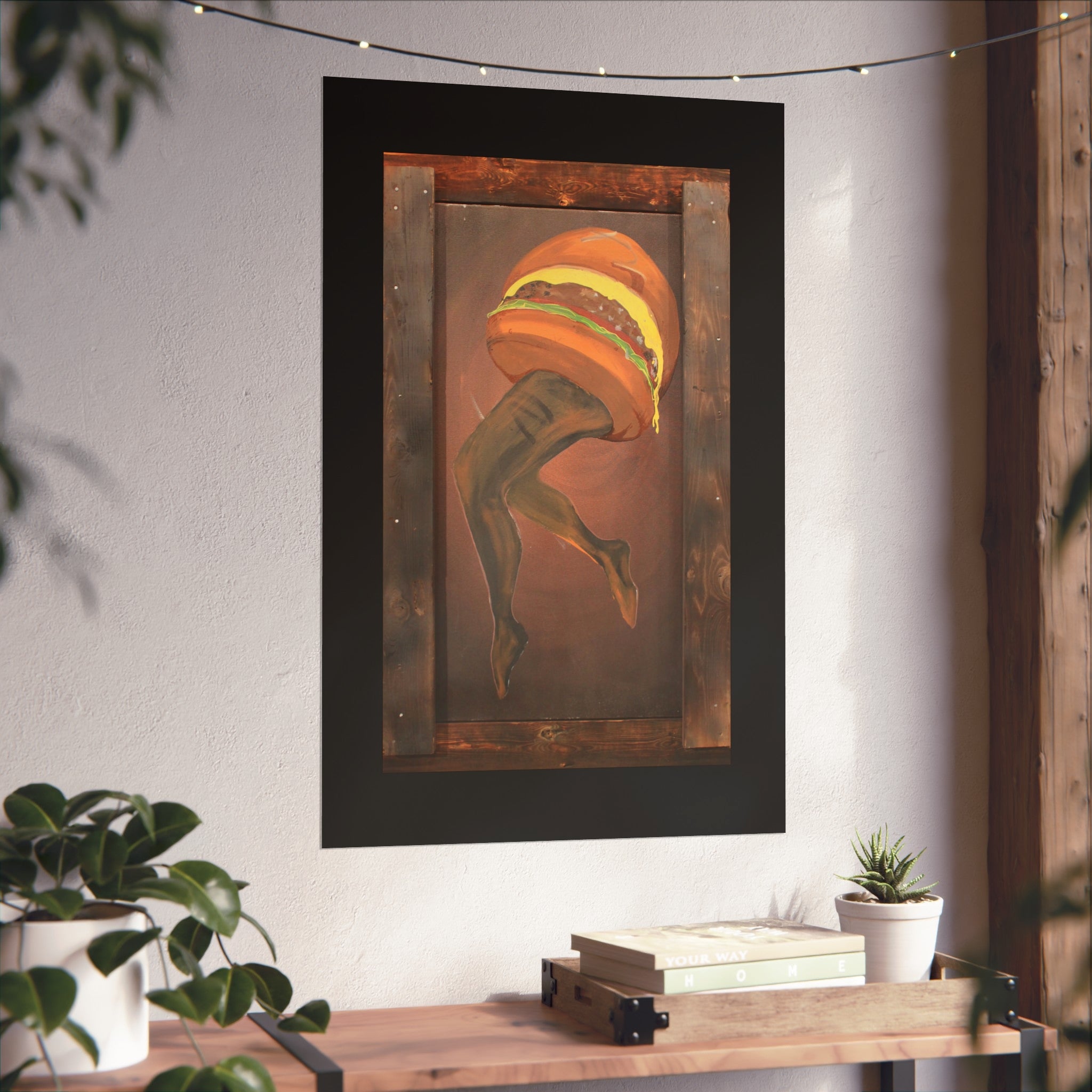 Burger Legs Fine Art Poster — "Burger Legs" Painting by Larry White