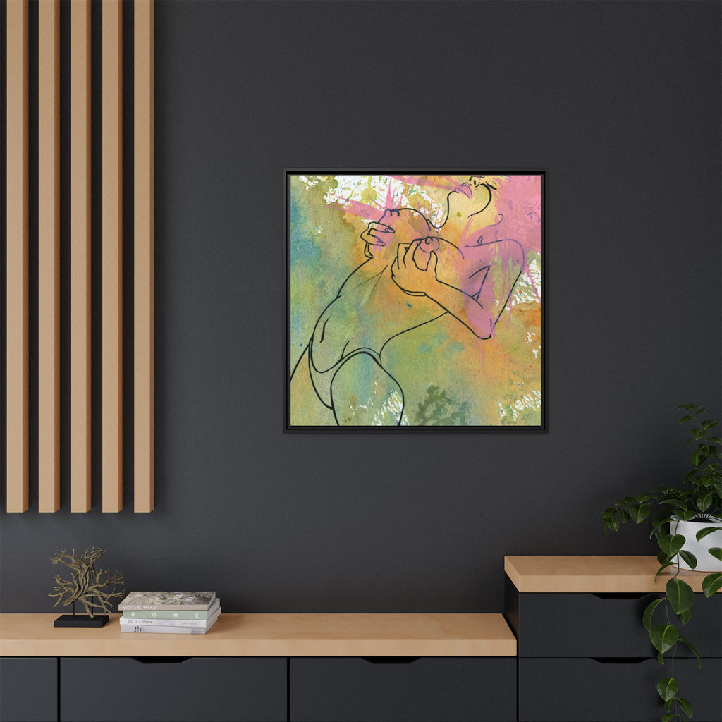 "Pinking" Canvas Framed print By Larry White