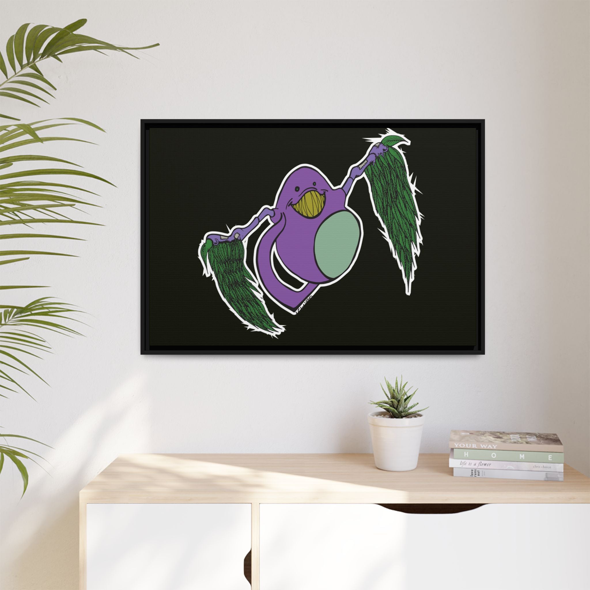 "Fly Guy" Framed Matte Canvas Art —By Larry White