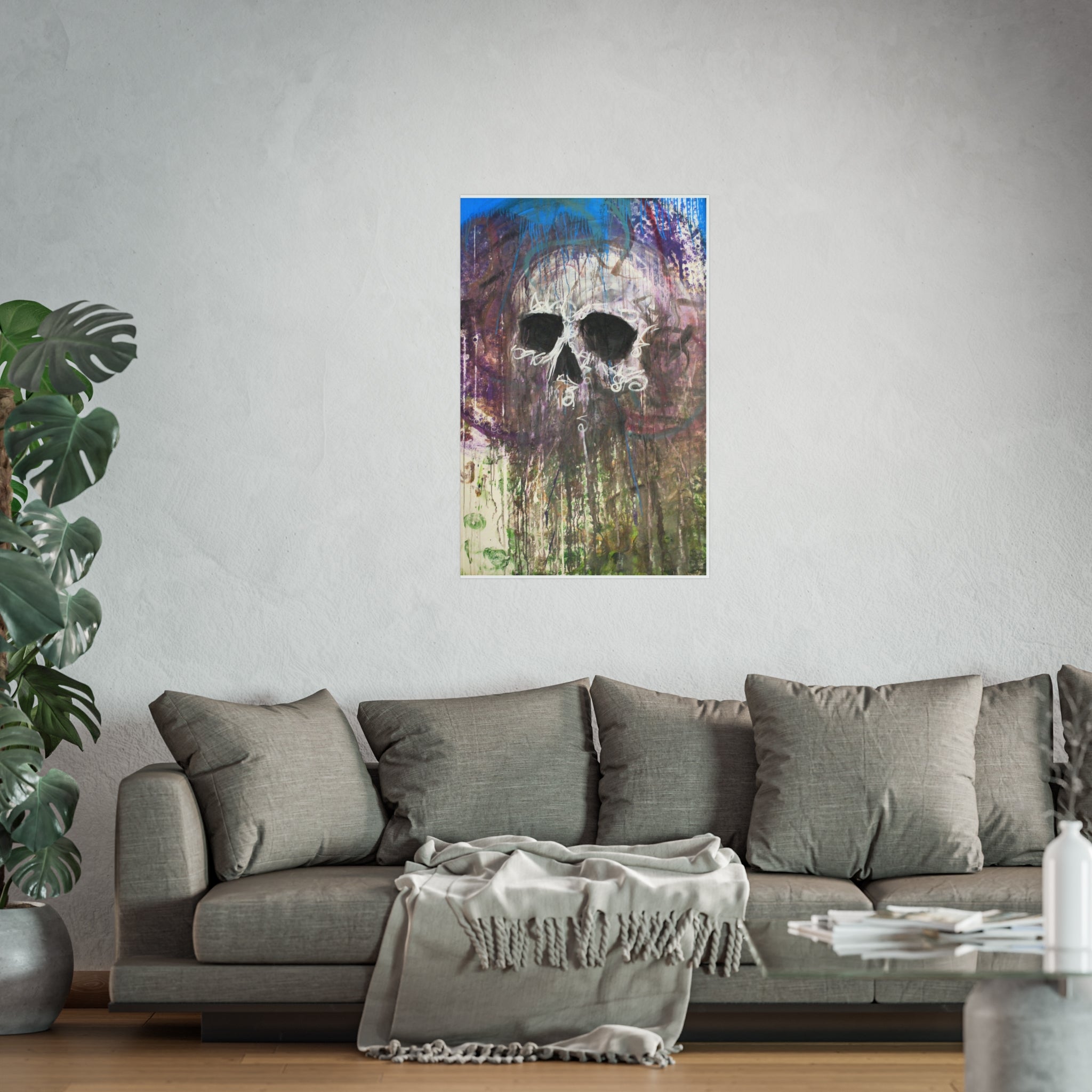 Arctic Skull Fine Art Poster — "Arctic" by Larry White (Mixed Media)