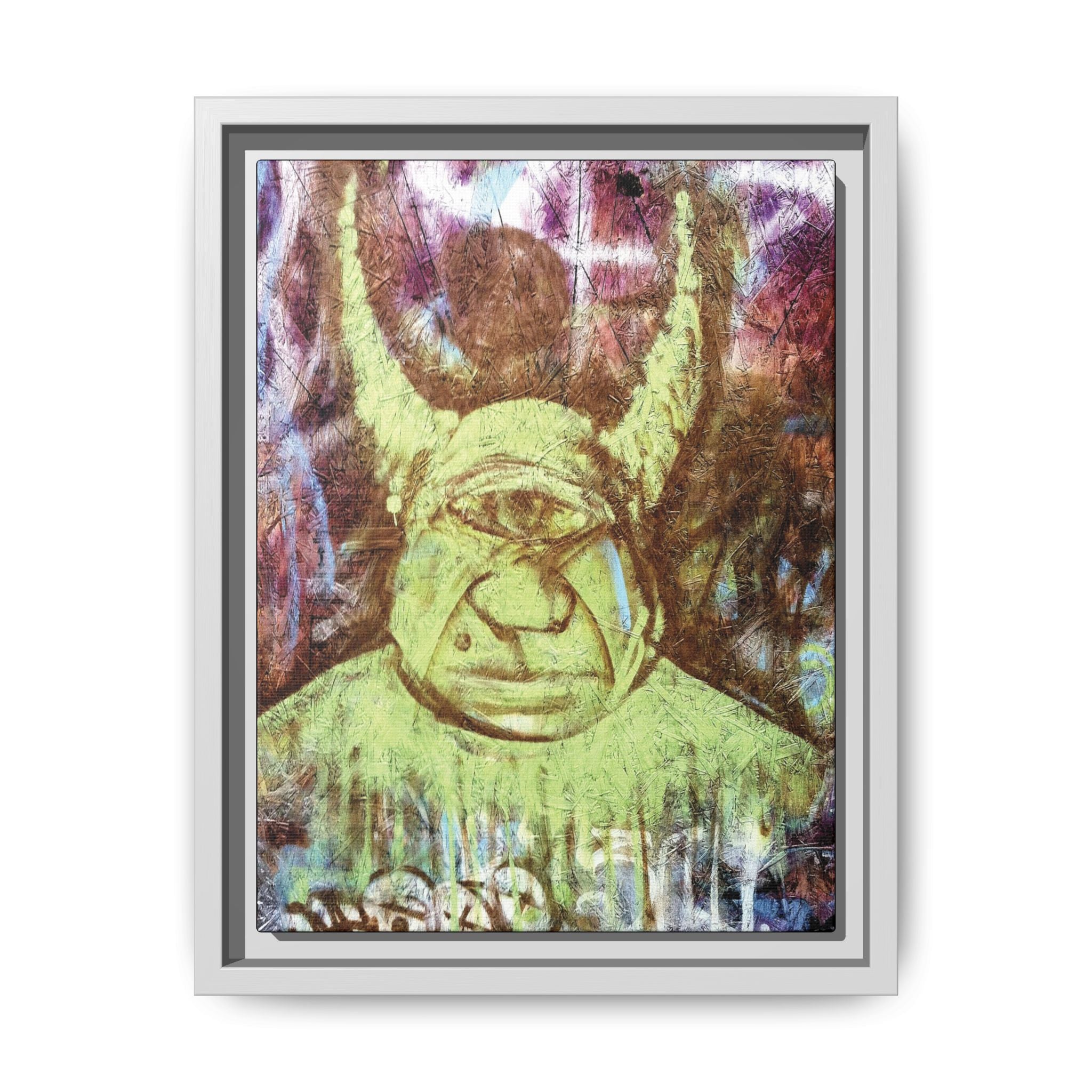 Cyclops Viking Art Print canvas print by Larry White