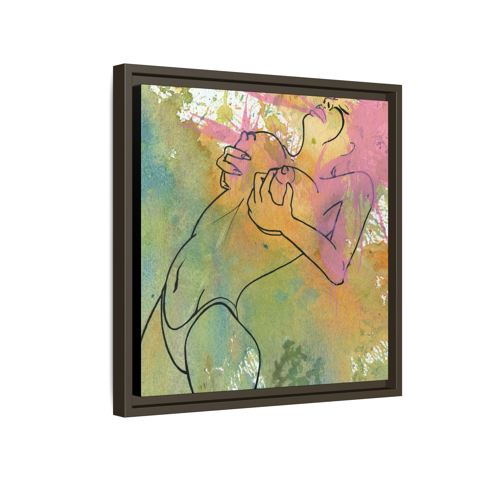 "Pinking" Canvas Framed print By Larry White