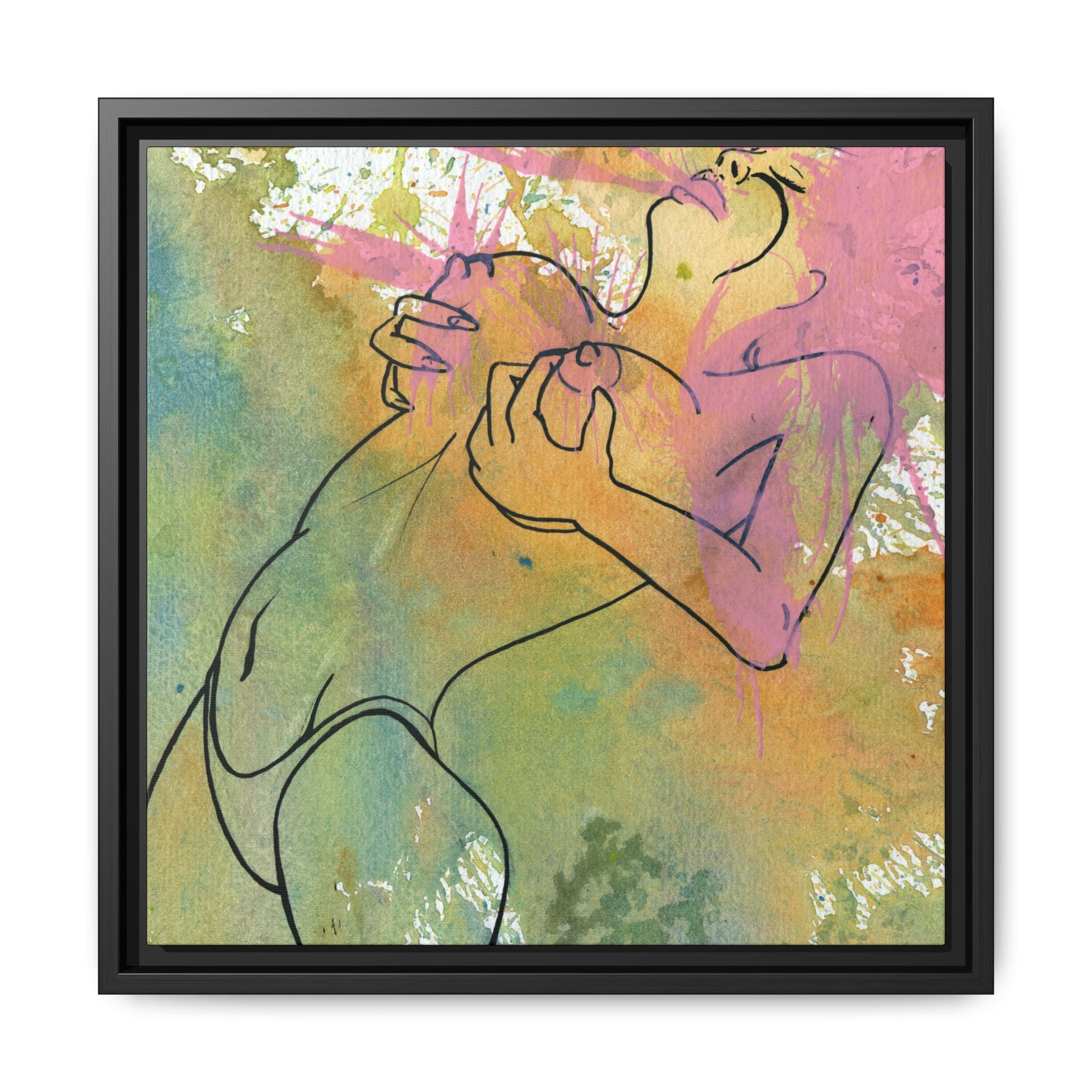 "Pinking" Canvas Framed print By Larry White