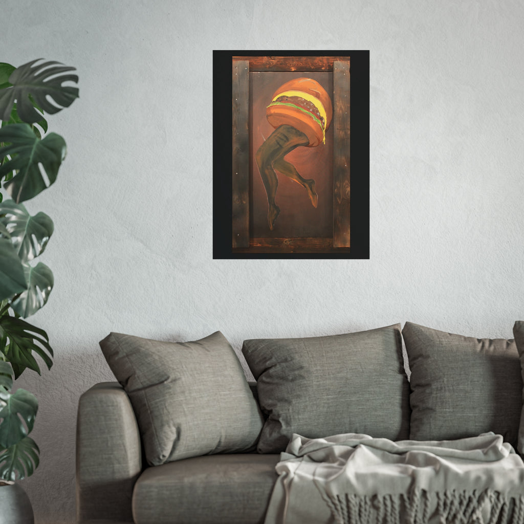 Burger Legs Fine Art Poster — "Burger Legs" Painting by Larry White