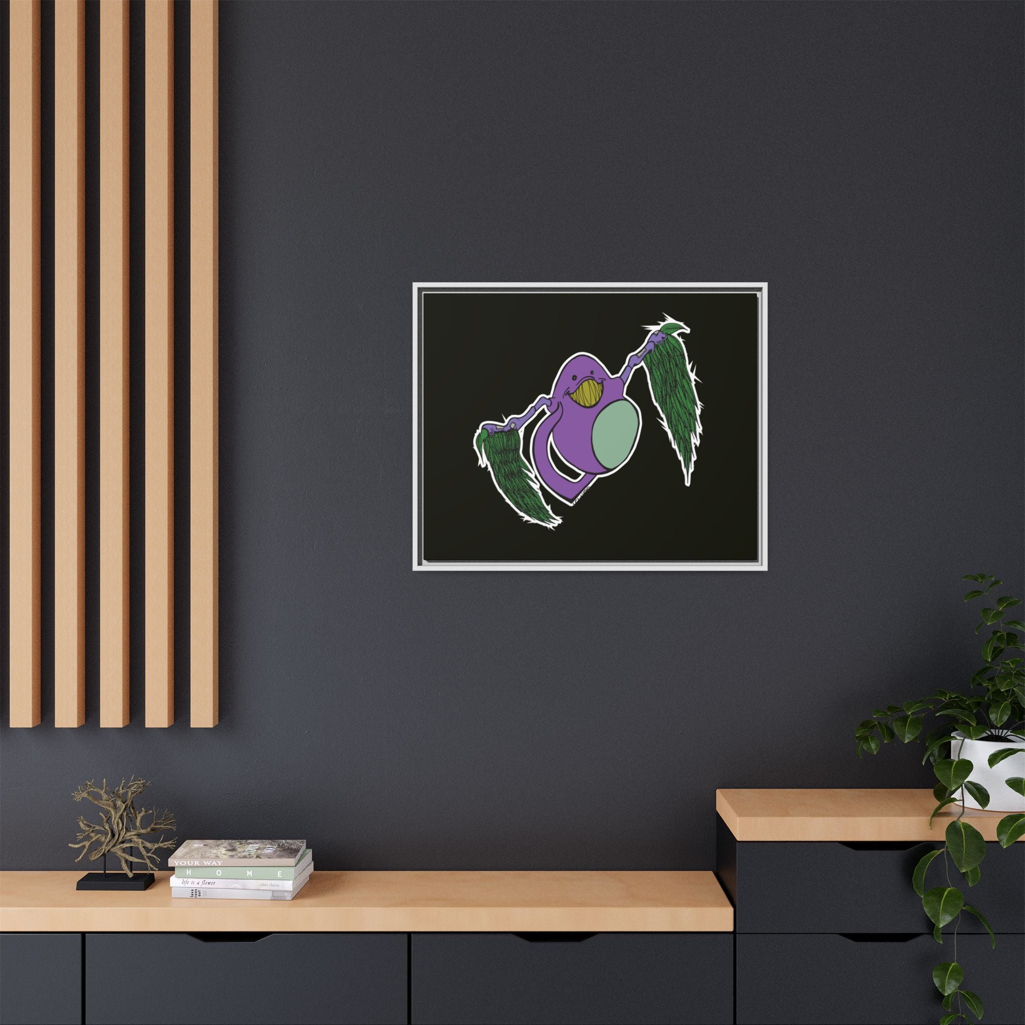 "Fly Guy" Framed Matte Canvas Art —By Larry White
