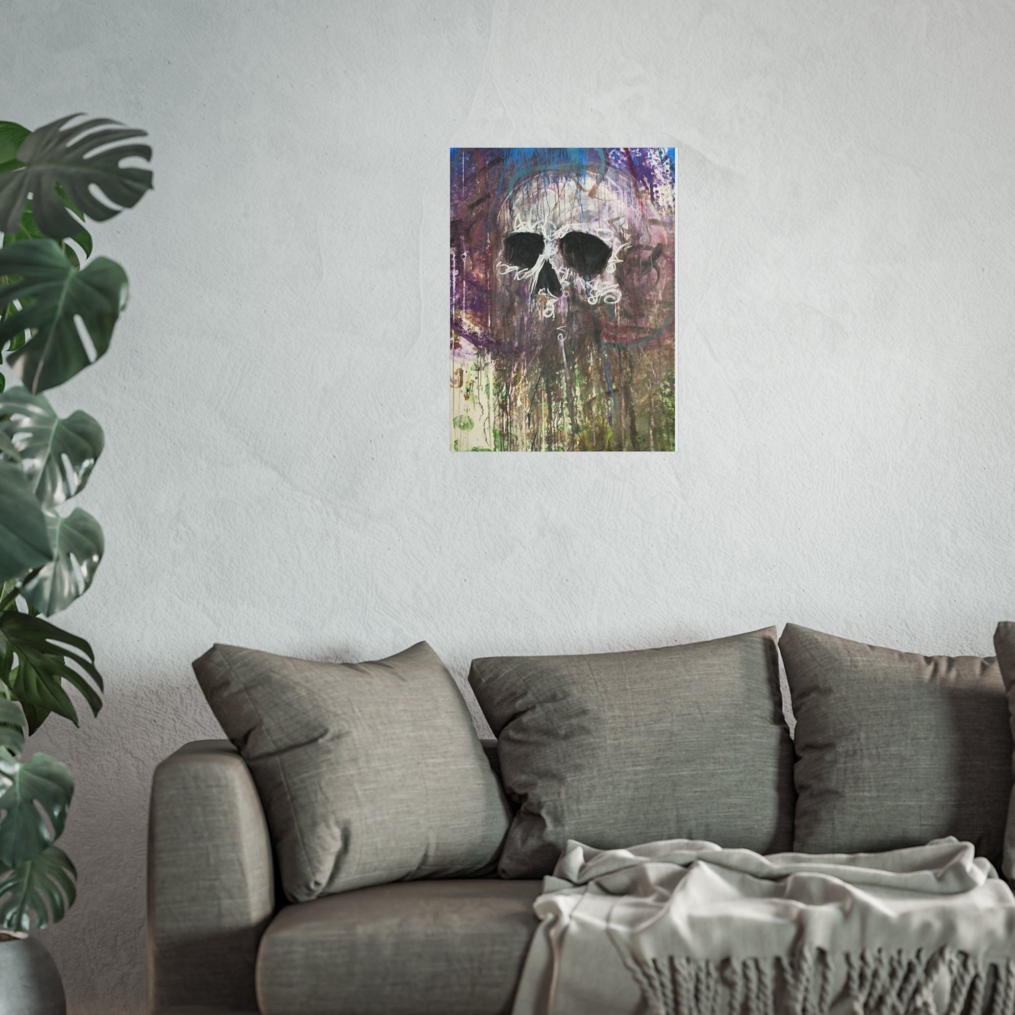 Arctic Skull Fine Art Poster — "Arctic" by Larry White (Mixed Media)