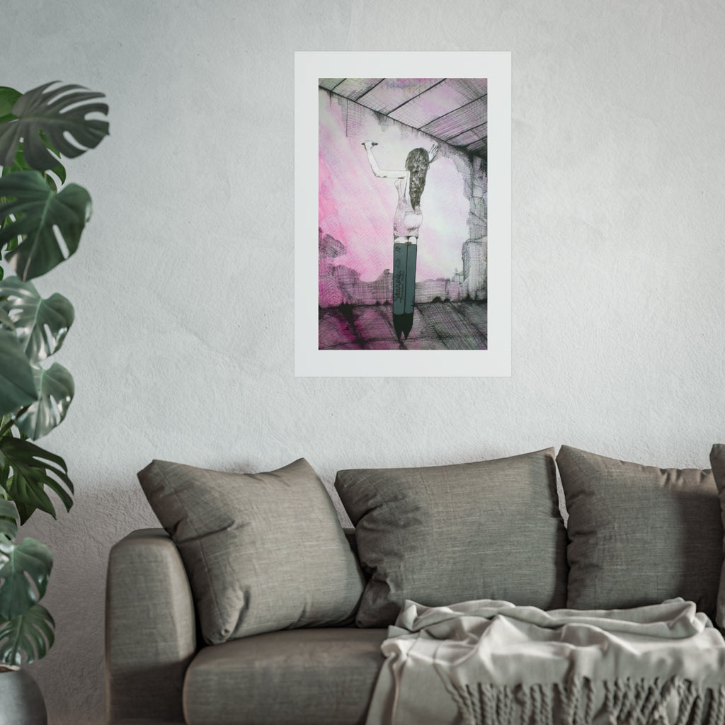 Fine Art Poster — "She Is Sharp" Feminine Illustration by Larry White